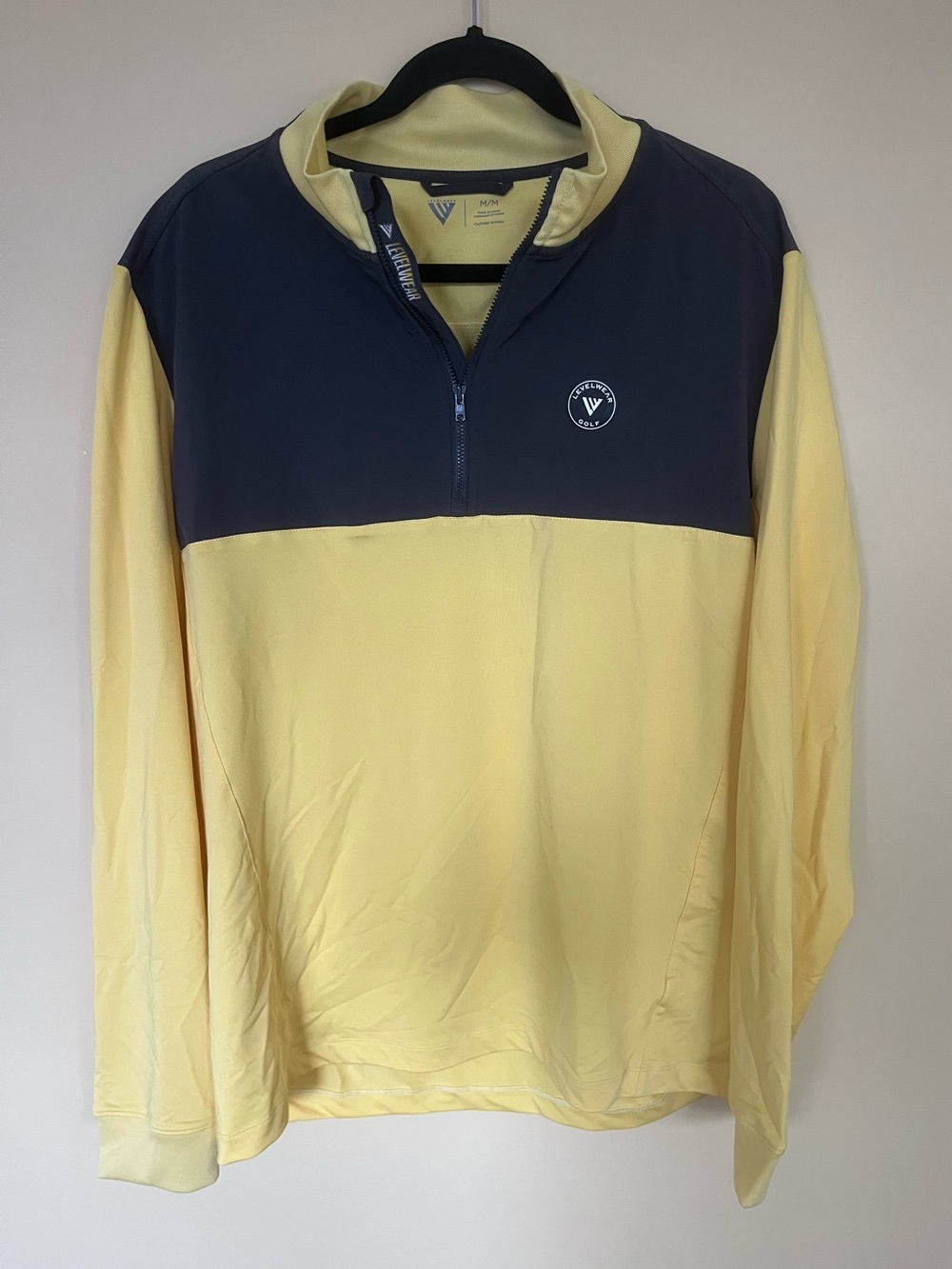 Levelwear Golf Half-Zip Pullover - Yellow and grey